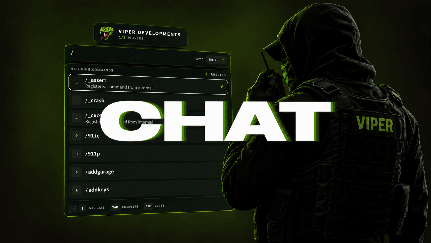 Viper-Chat β FiveM script for QBCore and ESX by Viper Development